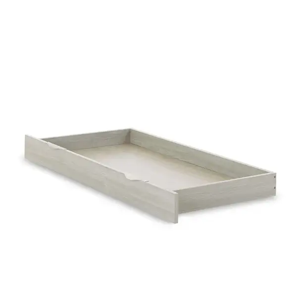 Obaby Nika 140 x 70cm Under Cot Drawer - White Grey wash Or Oak - Grey Wash