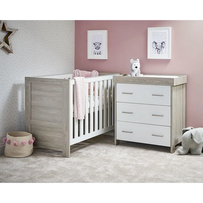 OBaby Nika 2 Piece Room Set in Grey Wash & White  Obaby   