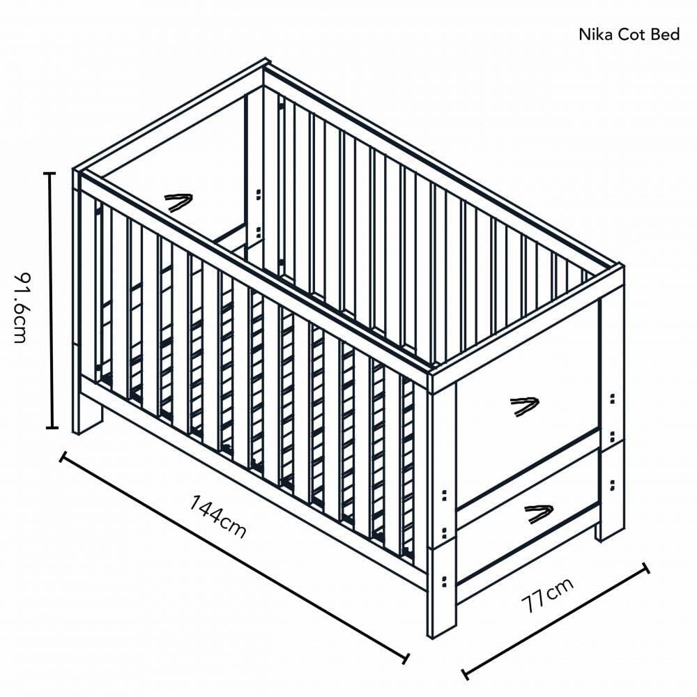 OBaby Nika 2 Piece Room Set in Grey Wash & White  Obaby   