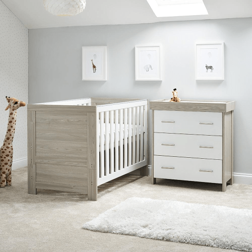 OBaby Nika 2 Piece Room Set in Grey Wash & White  Obaby   