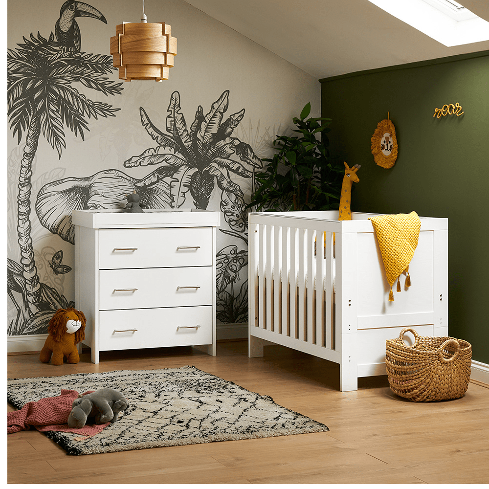 OBaby Nika 2 Piece Room Set in White Wash  Obaby   