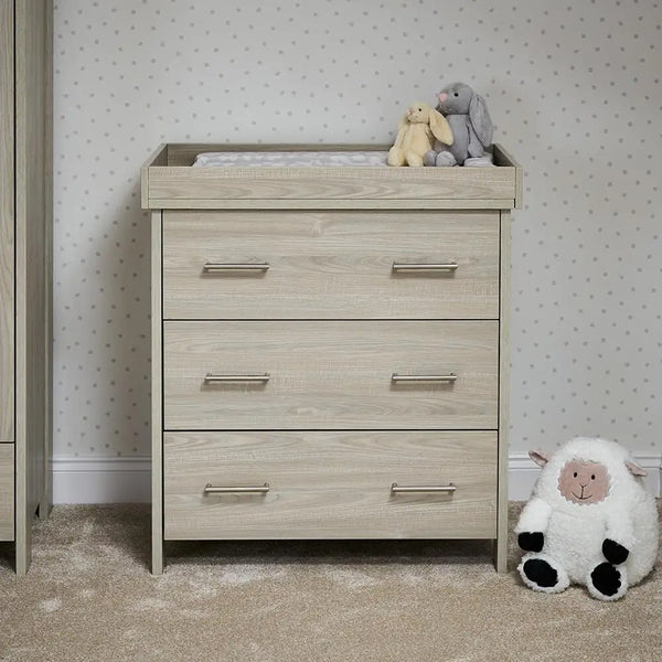 OBaby Nika 3 Piece Room Set in Grey Wash  Obaby   
