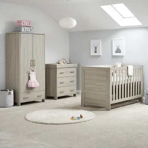 OBaby Nika 3 Piece Room Set in Grey Wash Obaby