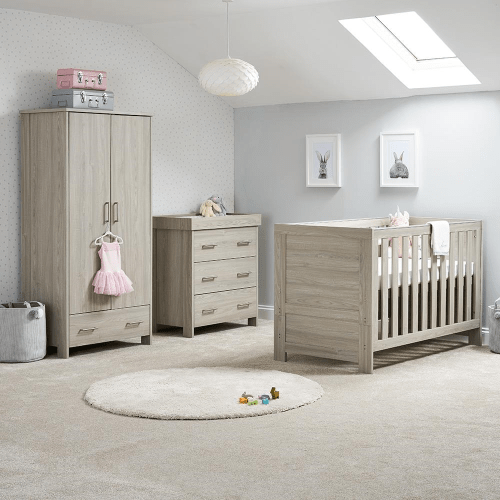 OBaby Nika 3 Piece Room Set in Grey Wash  Obaby   