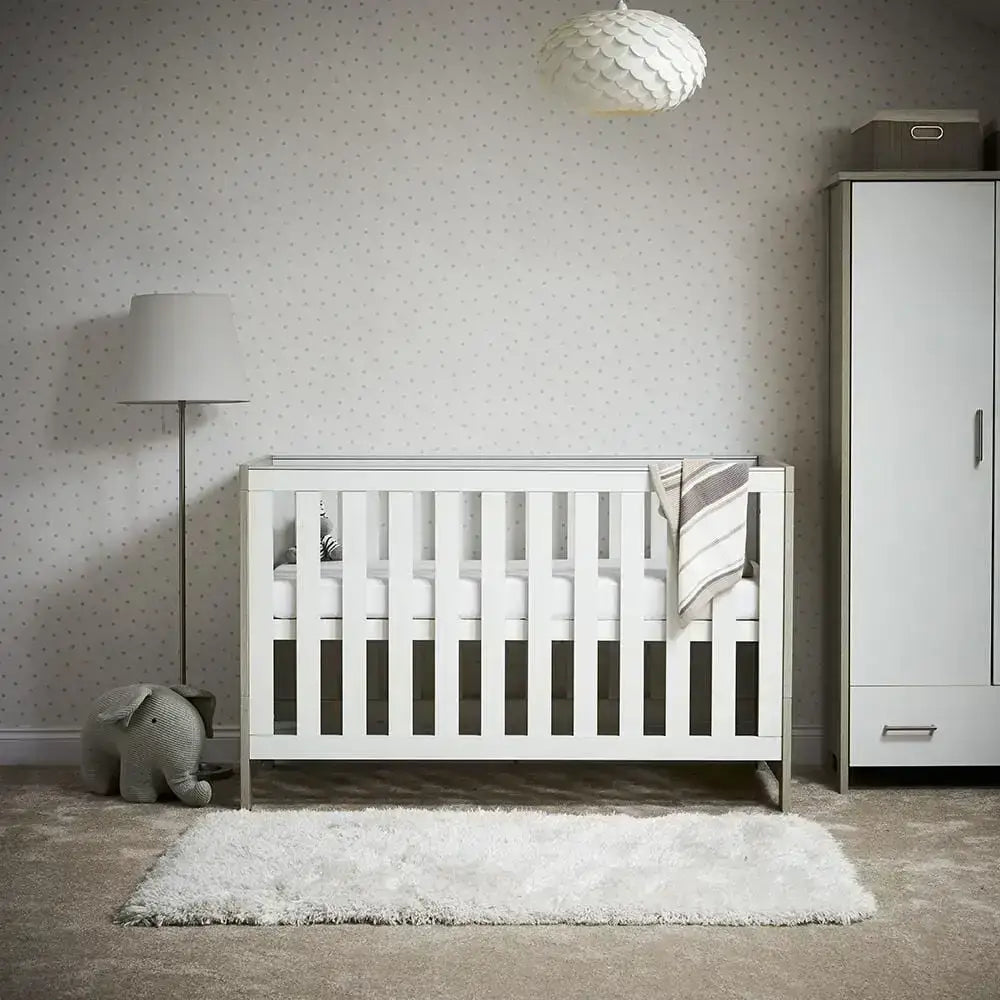 Obaby OBaby Nika 3 Piece Room Set in Grey Wash with White