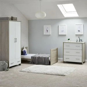 Obaby OBaby Nika 3 Piece Room Set in Grey Wash with White