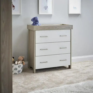 Obaby OBaby Nika 3 Piece Room Set in Grey Wash with White