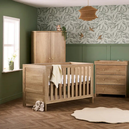 OBaby Nika 3 Piece Room Set in Oak Obaby