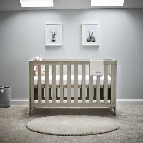 OBaby Nika Cot Bed - Grey wash Obaby