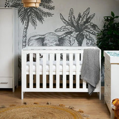 OBaby Nika Cot Bed - White wash
