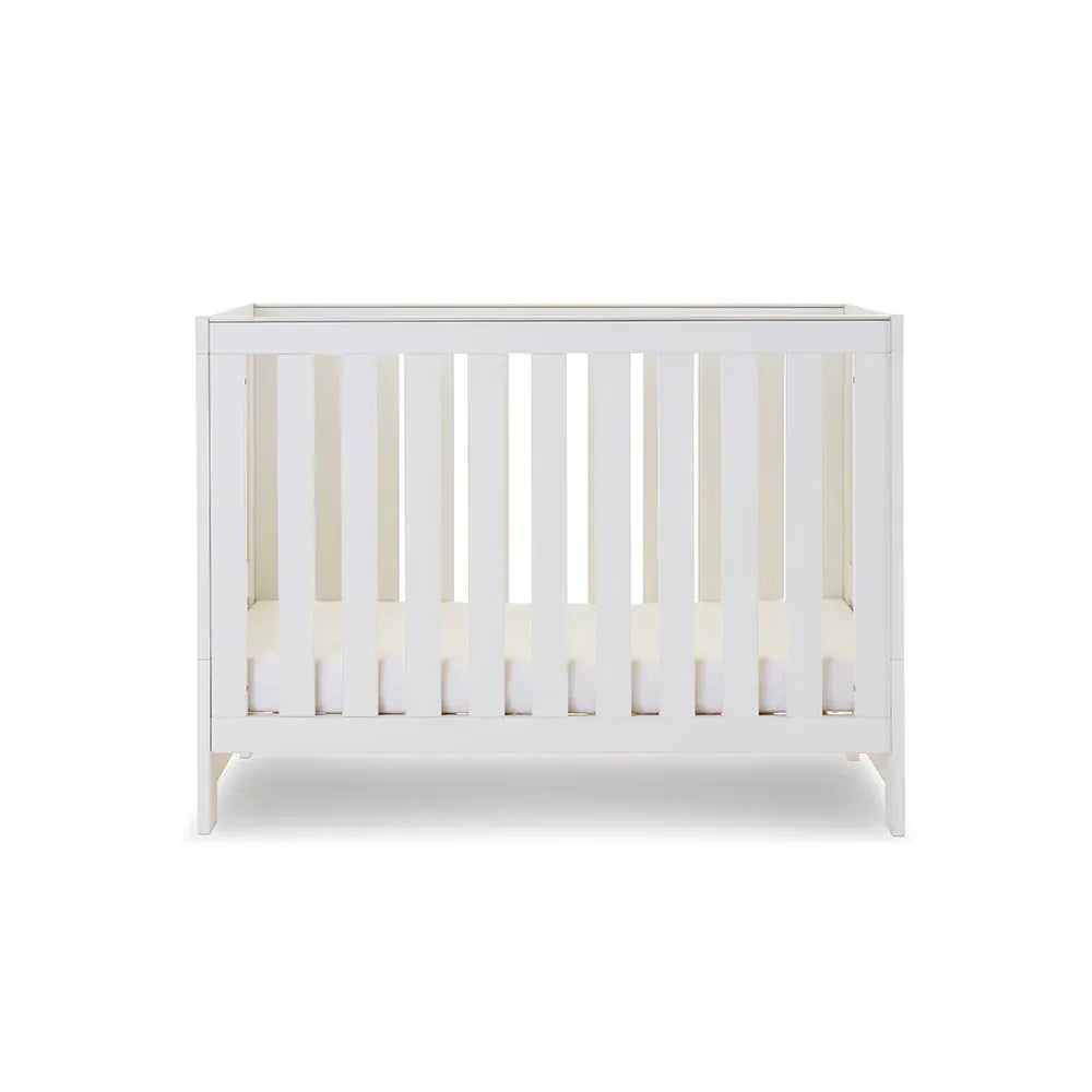 OBaby Nika Cot Bed - White wash Obaby