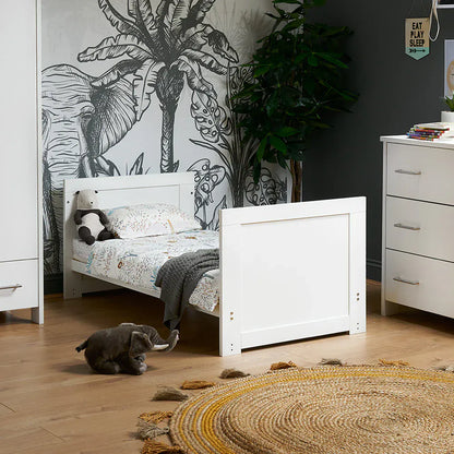 OBaby Nika Cot Bed - White wash Obaby