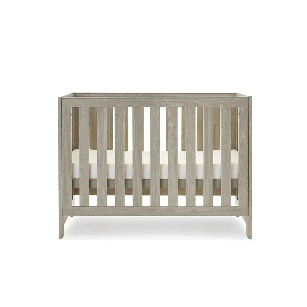 OBaby Nika Mini Cot Bed - Grey wash Obaby