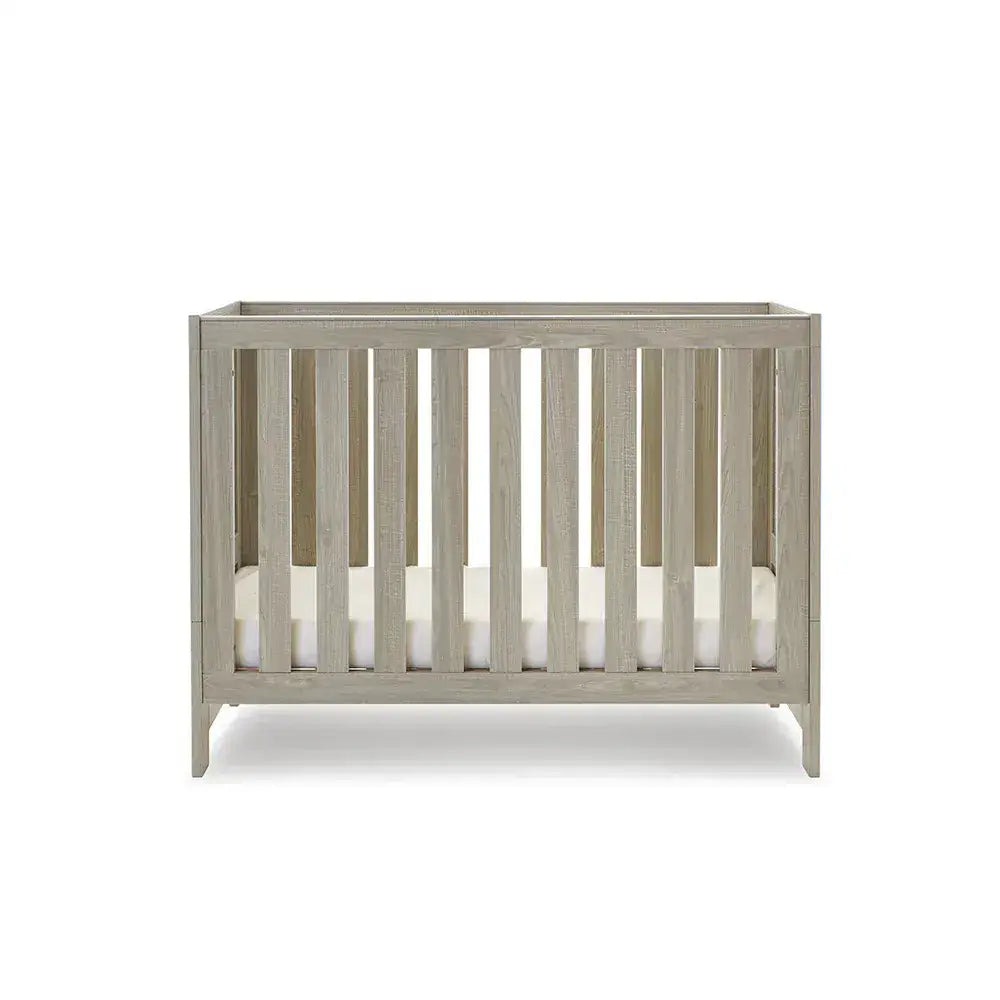 OBaby Nika Mini Cot Bed - Grey wash Obaby