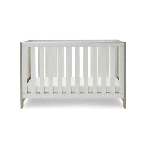 OBaby Nika Mini Cot Bed - Grey wash and White Obaby
