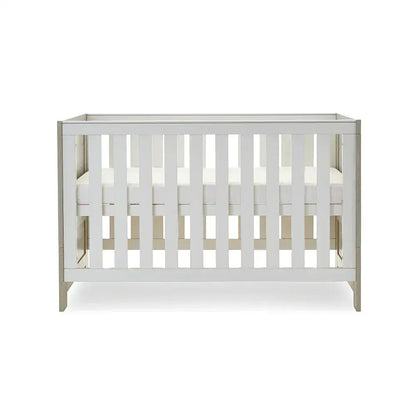 OBaby Nika Mini Cot Bed - Grey wash and White Obaby