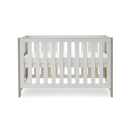 OBaby Nika Mini Cot Bed - Grey wash and White Obaby