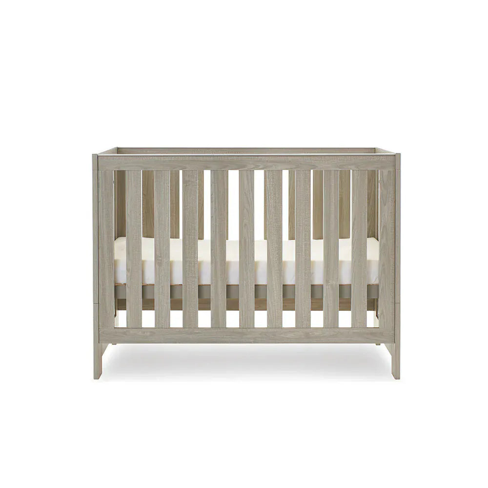 OBaby Nika Mini Cot Bed - Grey wash Obaby