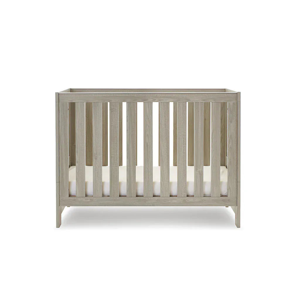 OBaby Nika Mini Cot Bed - Grey wash Obaby