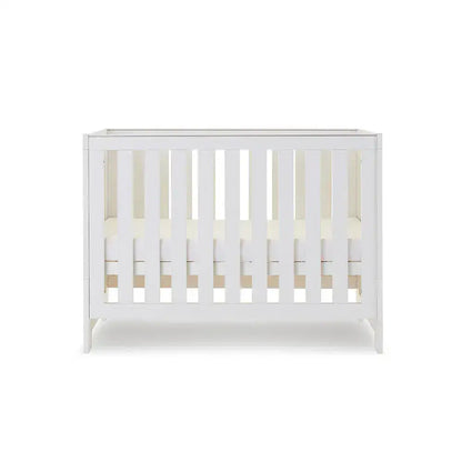 OBaby Nika Mini Cot Bed - White Wash Obaby