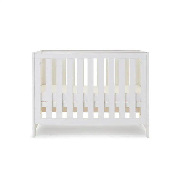 OBaby Nika Mini Cot Bed - White Wash Obaby