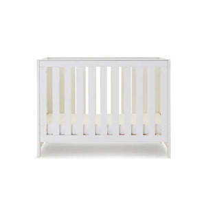 OBaby Nika Mini Cot Bed - White Wash Obaby