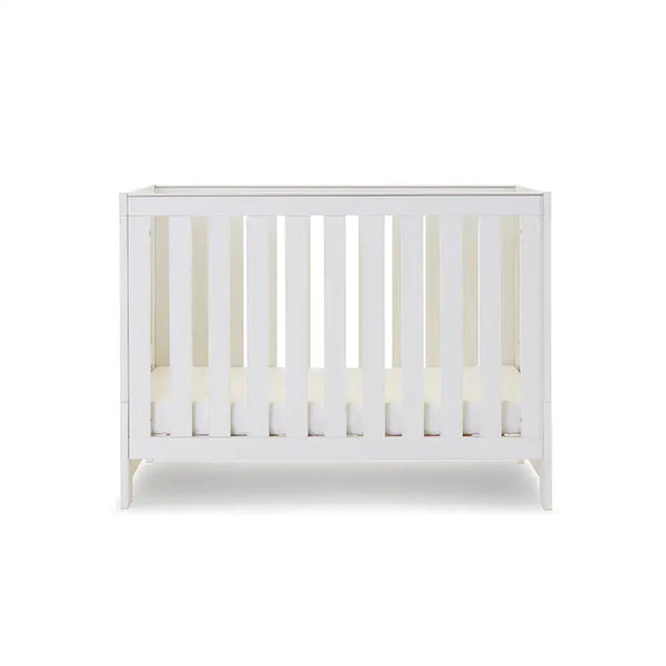 OBaby Nika Mini Cot Bed - White Wash Obaby