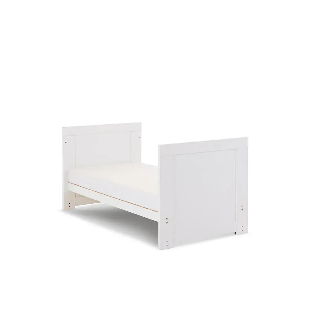OBaby Nika Mini Cot Bed - White Wash Obaby