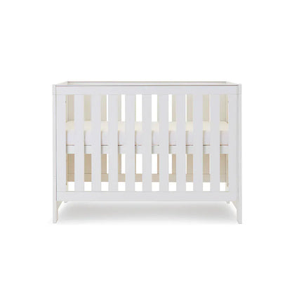 OBaby Nika Mini Cot Bed - White Wash Obaby