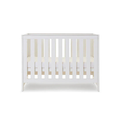 OBaby Nika Mini Cot Bed - White Wash Obaby