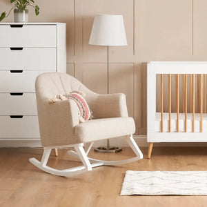 OBaby Round Back Nursery Rocking Chair in Oatmeal  Obaby   