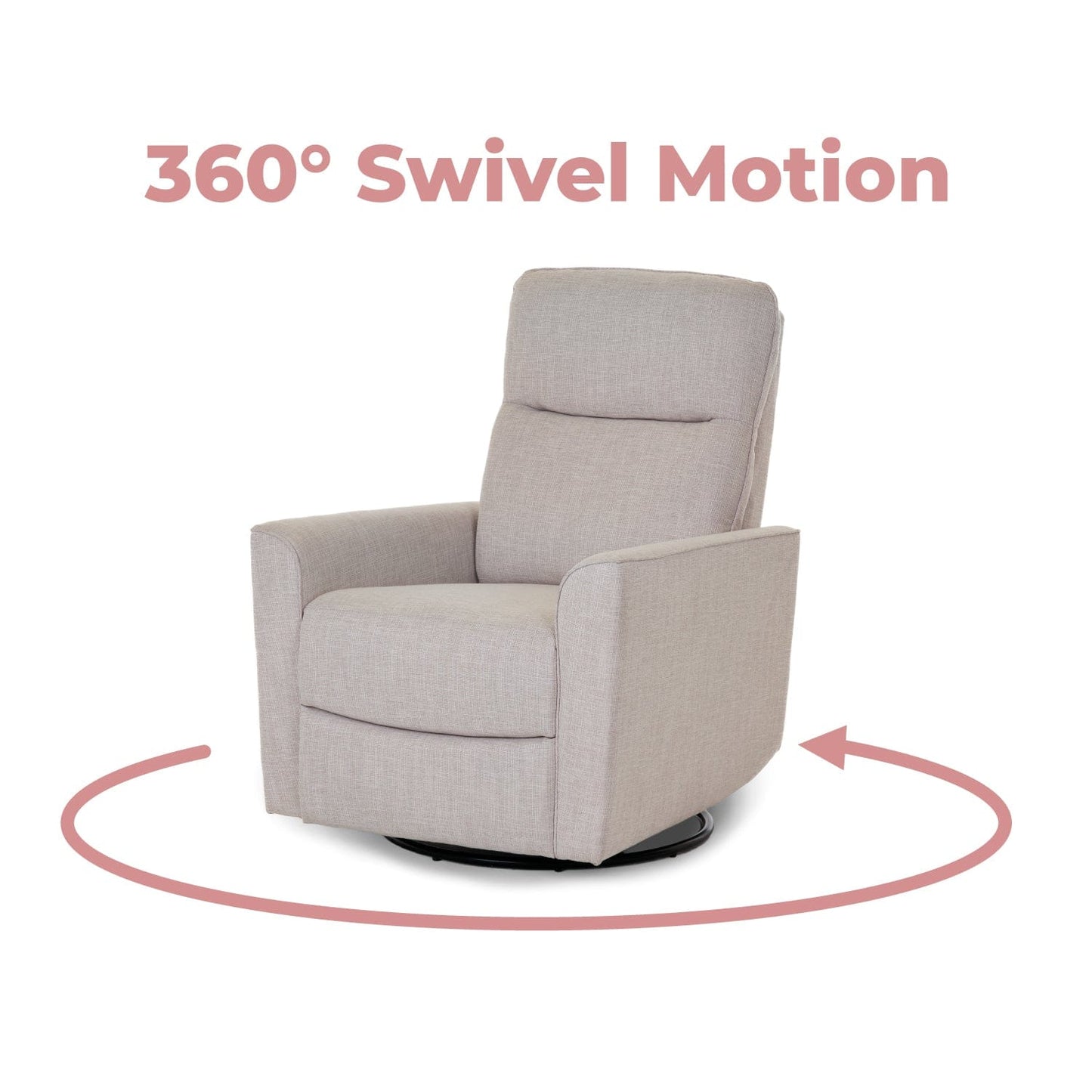 Obaby Savannah Swivel Glider Reclining Nursery Chair - Oatmeal Obaby