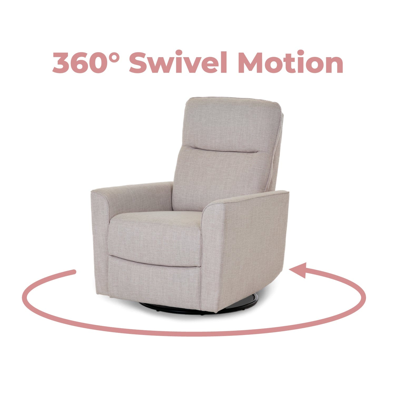 Obaby Savannah Swivel Glider Reclining Nursery Chair - Oatmeal Obaby