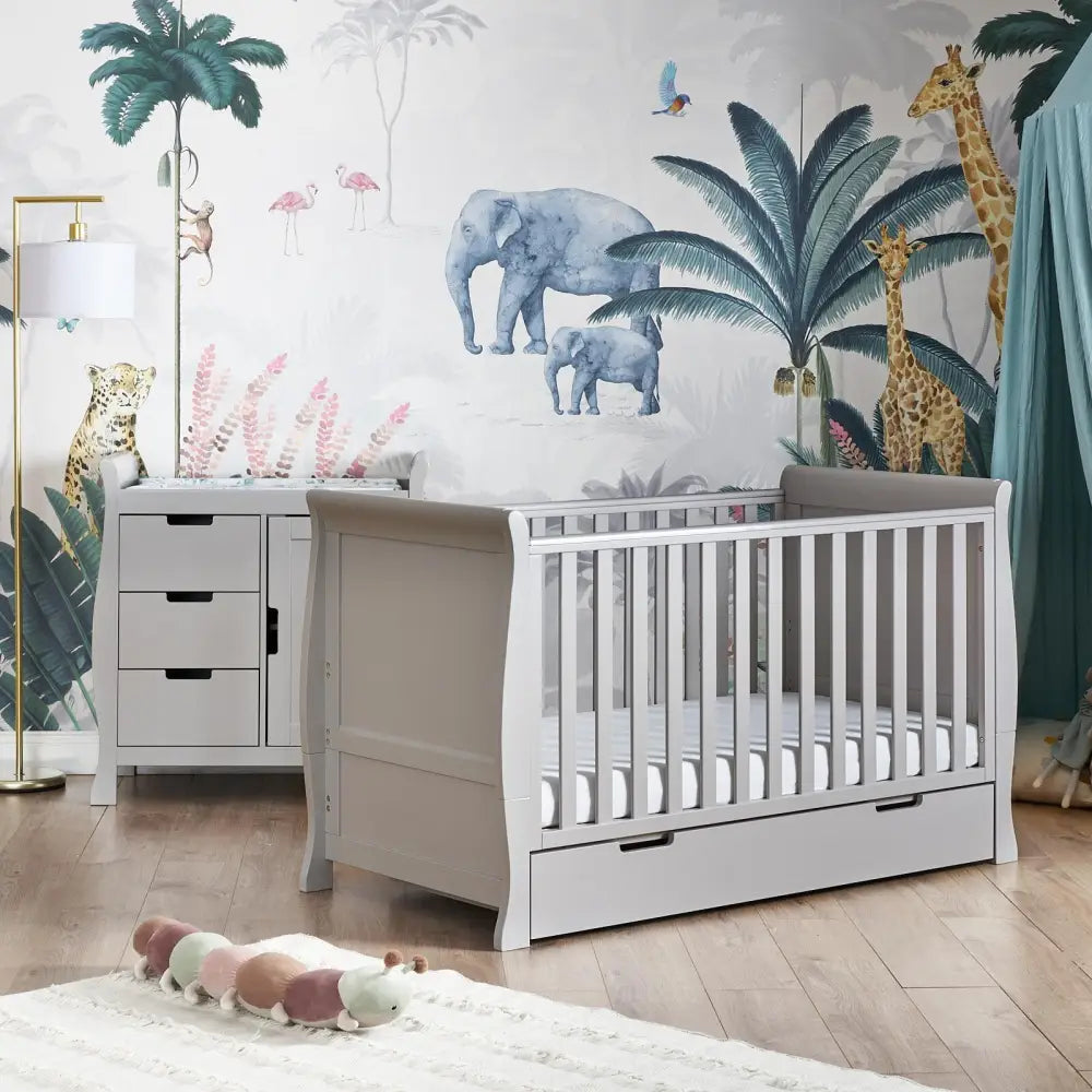 OBaby Stamford 2 Piece Nursery Room Set - Warm Grey  Obaby   