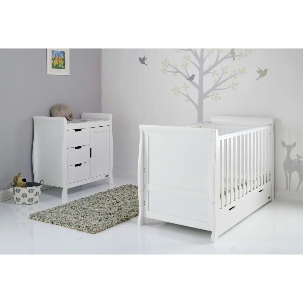 OBaby Stamford 2 Piece Nursery Room Set - White  Obaby   