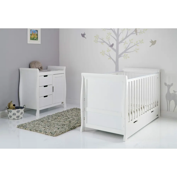 OBaby Stamford 2 Piece Nursery Room Set - White  Obaby   