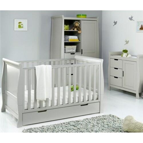 OBaby Stamford 3 Piece Nursery Room Set - Warm Grey  Obaby   