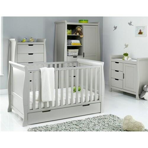 OBaby Stamford 4 Piece Nursery Room Set - Warm Grey  Obaby   