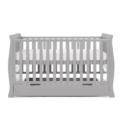 OBaby Stamford Classic Cot Bed - Warm Grey with Under Bed Drawer  Obaby   