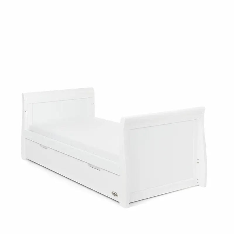 OBaby Stamford Classic Cot Bed - White with Under Bed Drawer  Obaby   