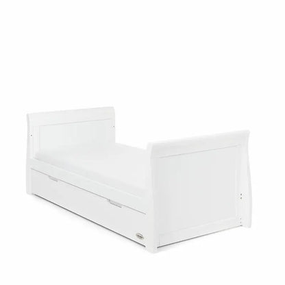 OBaby Stamford Classic Cot Bed - White with Under Bed Drawer  Obaby   