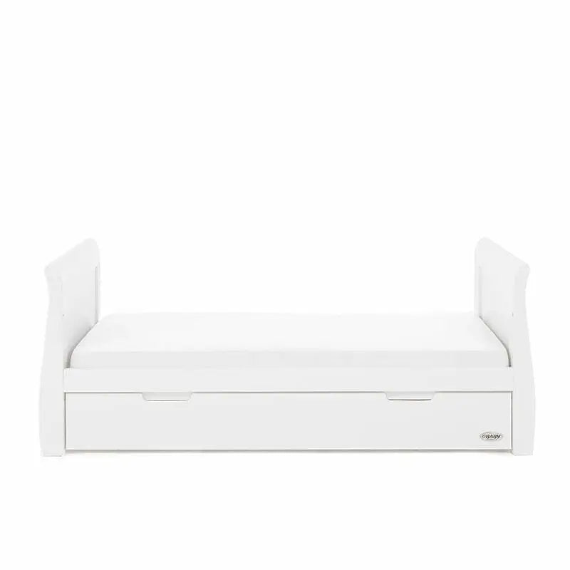 OBaby Stamford Classic Cot Bed - White with Under Bed Drawer  Obaby   
