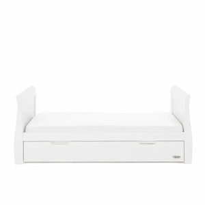 OBaby Stamford Classic Cot Bed - White with Under Bed Drawer  Obaby   