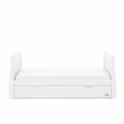 OBaby Stamford Classic Cot Bed - White with Under Bed Drawer  Obaby   