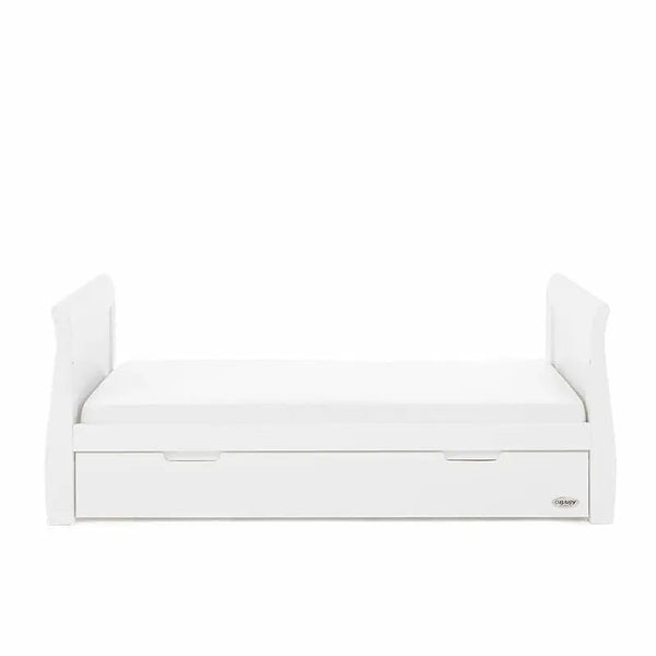 OBaby Stamford Classic Cot Bed - White with Under Bed Drawer  Obaby   