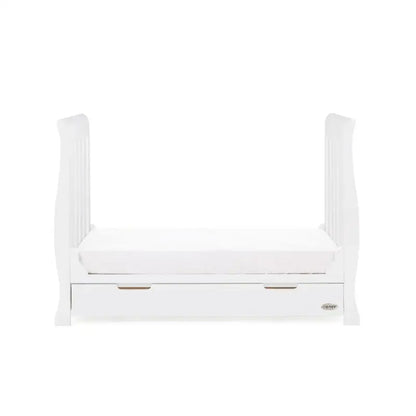 OBaby Stamford Mini Sleigh Cot Bed - White  Obaby   