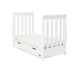 OBaby Stamford Mini Sleigh Cot Bed - White  Obaby   