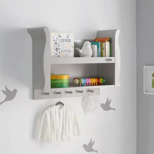 Obaby Stamford Nursery Sleigh Shelf - Warm Grey  Obaby   