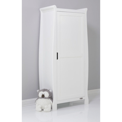 OBaby Stamford Single Sleigh Wardrobe - White  Obaby   