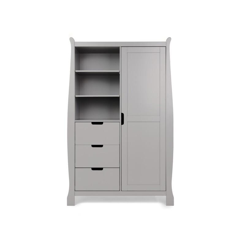 Obaby Stamford Sleigh Double Wardrobe - Warm Grey  Obaby   